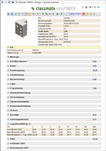 Ergebnisse einer Datensatz-Suche auf der Suchplattform easyFinder