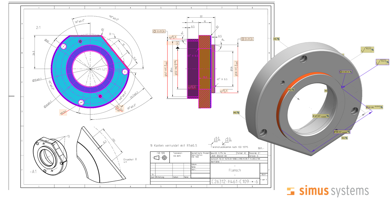 simus systems Merkmalserkennung auf technischen Zeichnungen mit KI