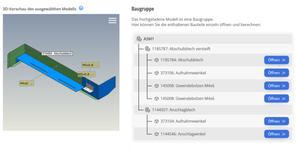 costing24 Baugruppe Upload